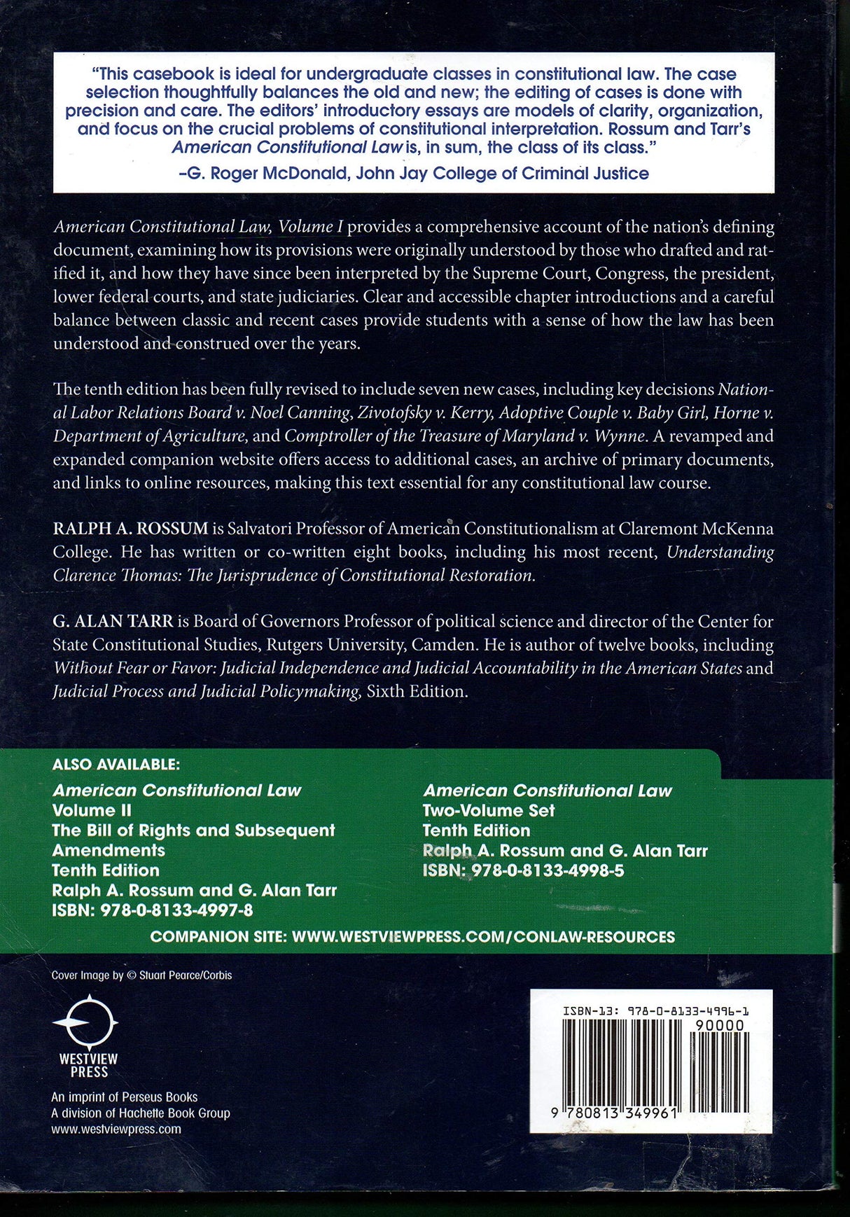 American Constitutional Law, Volume I: The Structure of Government: 1 - Retail Maharaj