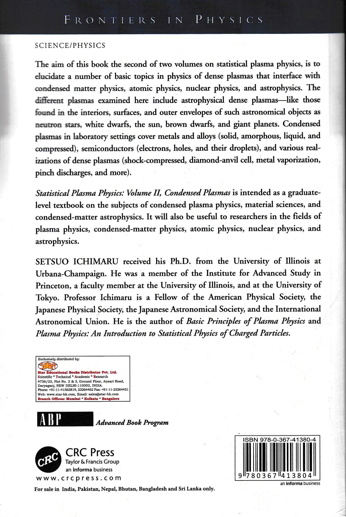 Statistical Plasma Physics, Volume II: Condensed Plasmas (Special Indian Edition - Reprint Year: 2020) - Retail Maharaj