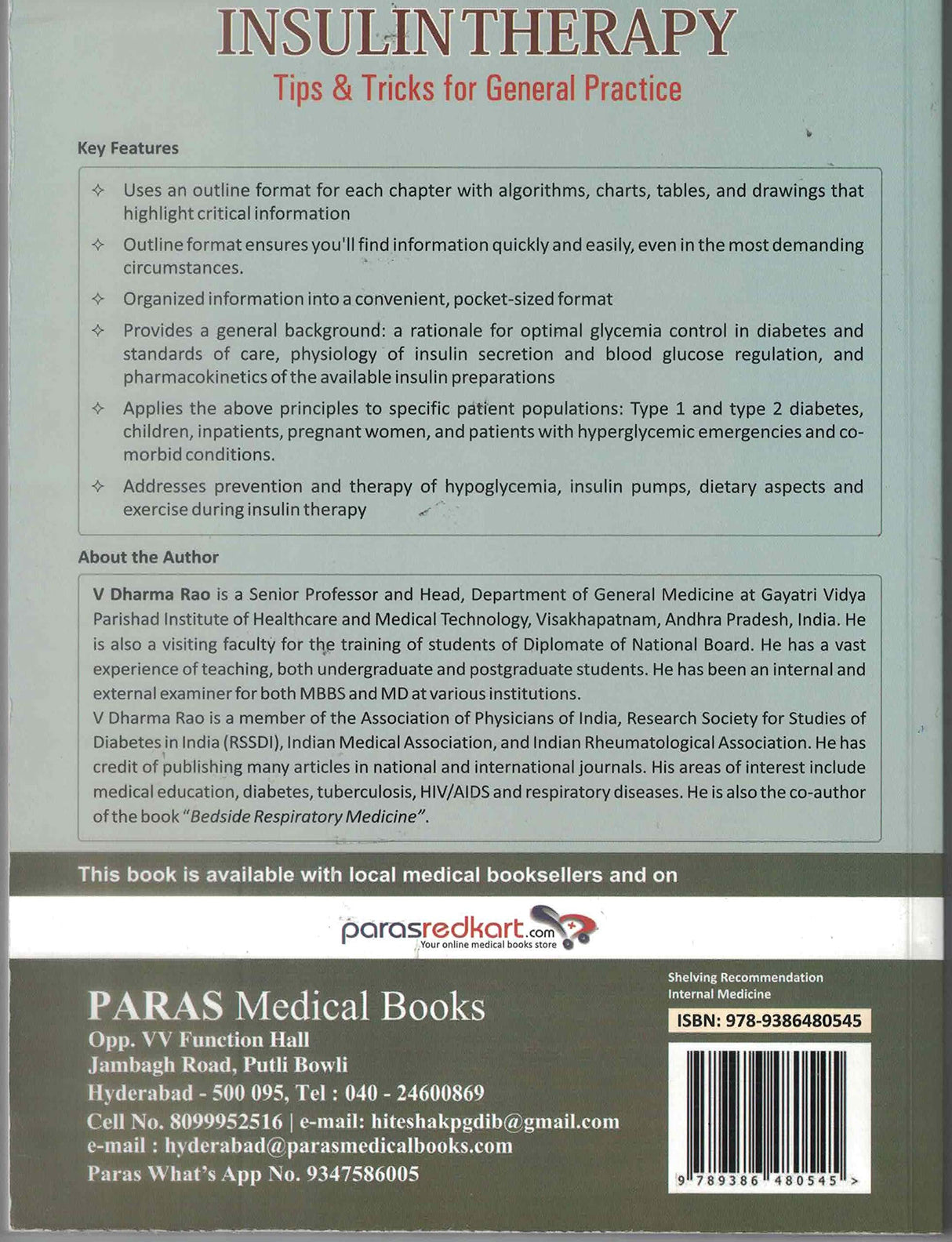 Insulin Therapy, V D Rao - 1st, 2019.0