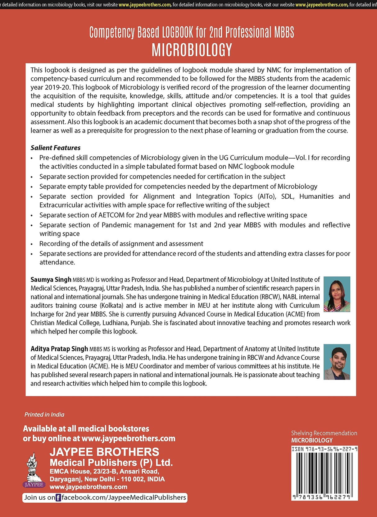 COMPETENCY BASED LOGBOOK FOR 2ND PROFESSIONAL MBBS - MICROBIOLOGY