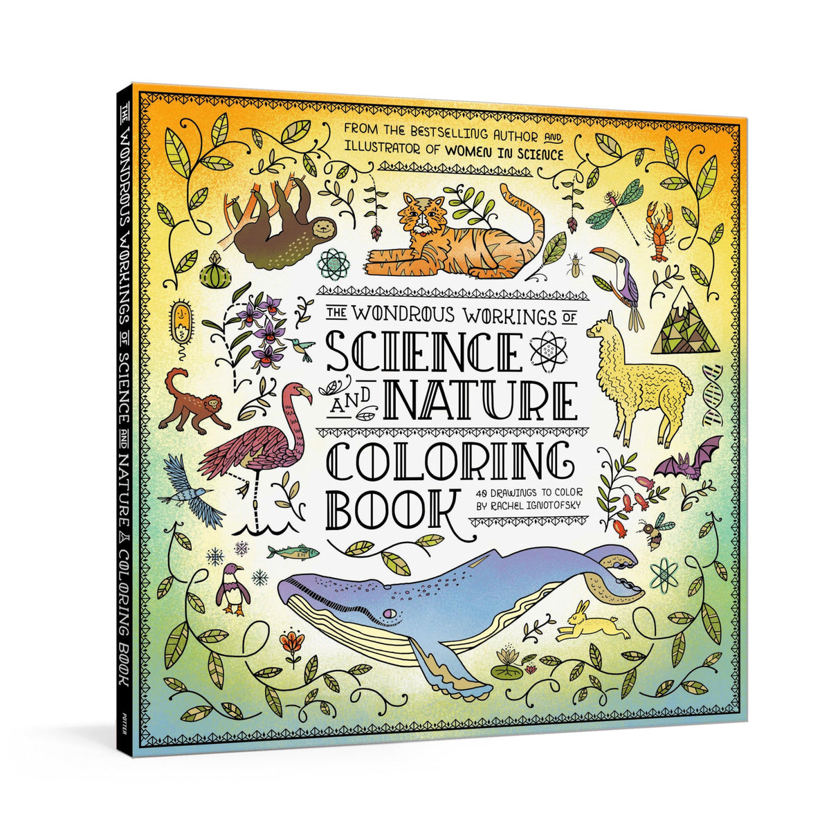 The Wondrous Workings of Science and Nature Coloring Book: 40 Line Drawings to Color - Retail Maharaj