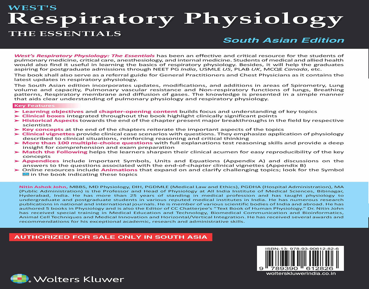 West’s Respiratory Physiology, South Asian ed
