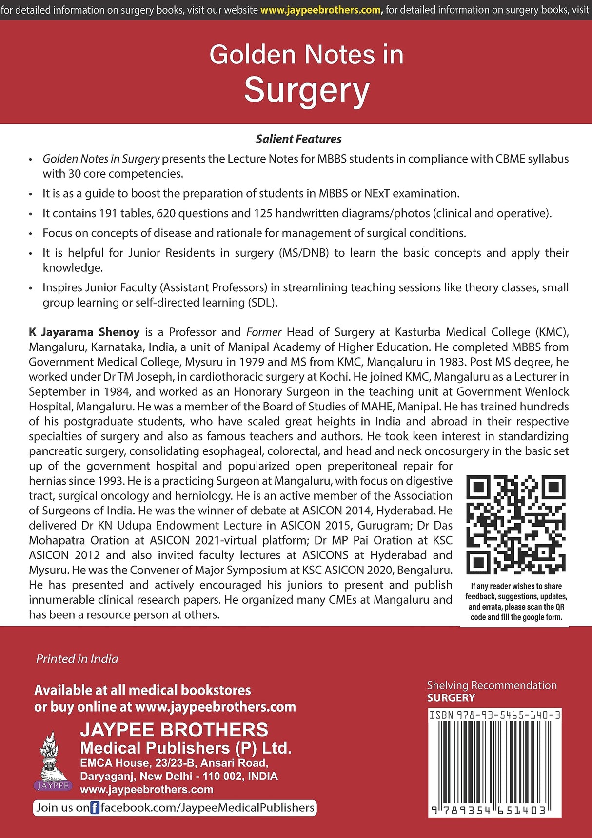 GOLDEN NOTES IN SURGERY
