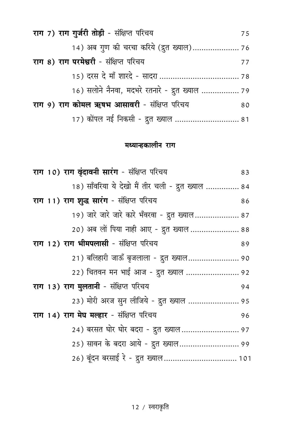 Swarakruti ('Tanrang' - Bandish Notations) - Retail Maharaj