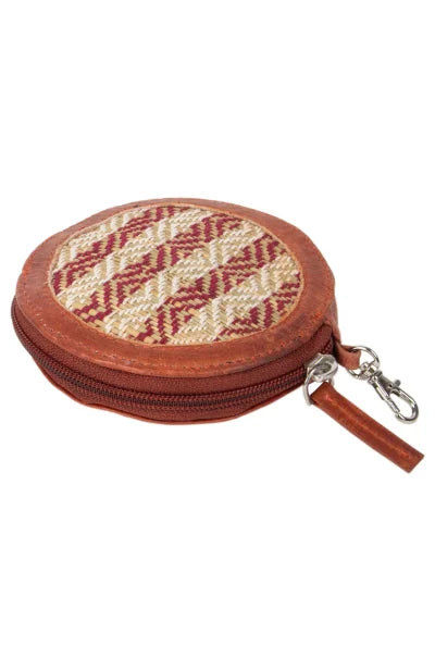 Leather & Madurkathi Coin Pouch - Retail Maharaj