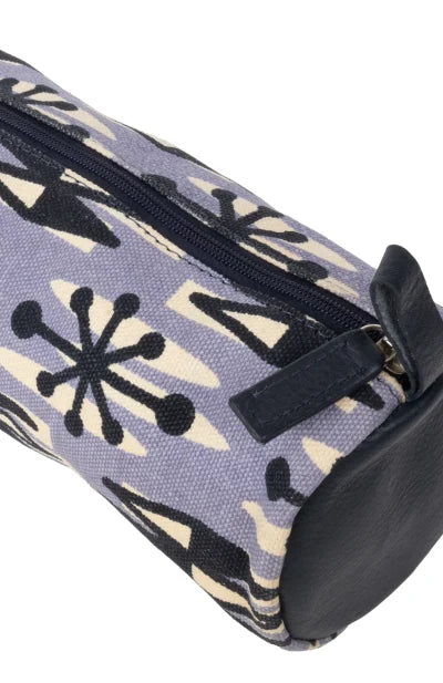 Printed Leather Canvas Pencil Pouch - Retail Maharaj