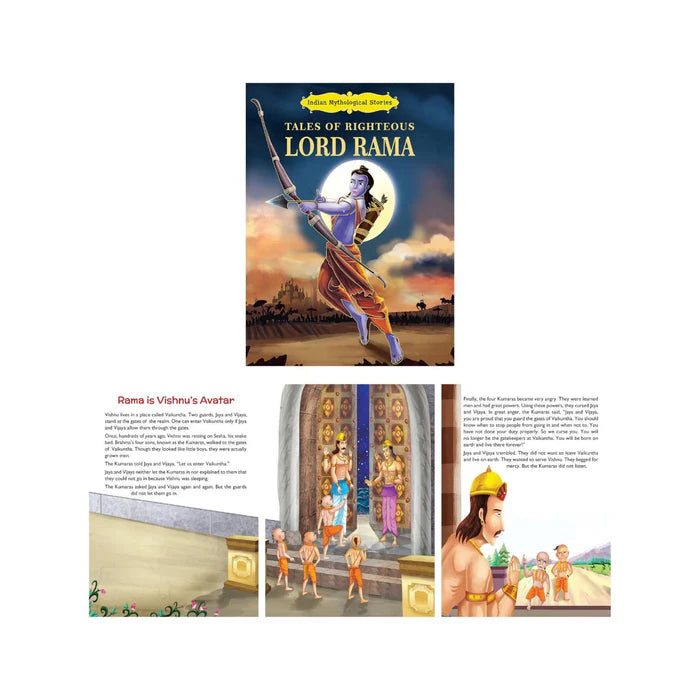 Indian Mythological Stories for Kids- Set of 5 Books - Lord Rama, Shiva, Krishna, Ganesha & Hanuman (Illustrated) - Retail Maharaj