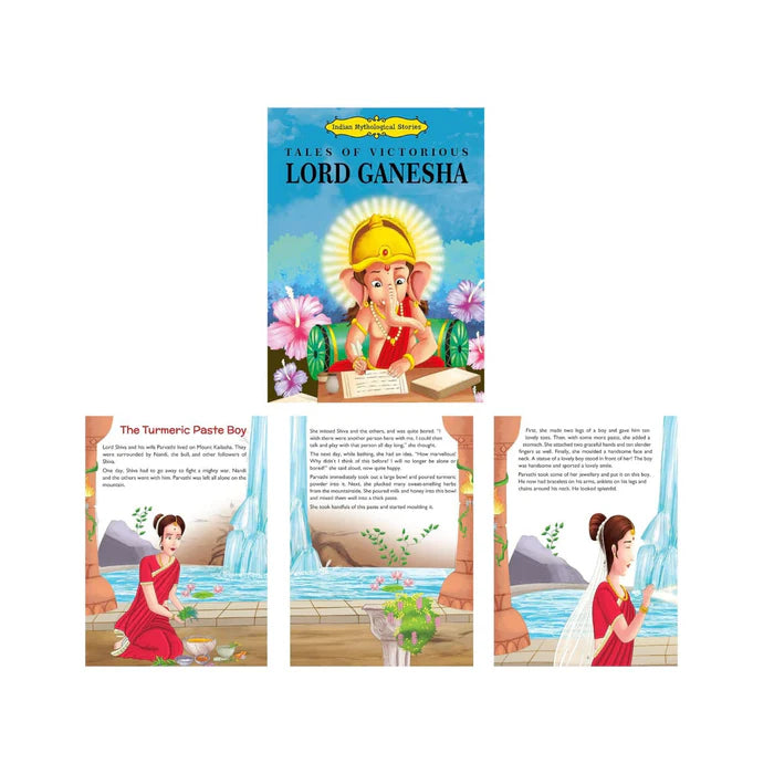 Indian Mythological Stories for Kids- Set of 5 Books - Lord Rama, Shiva, Krishna, Ganesha & Hanuman (Illustrated) - Retail Maharaj