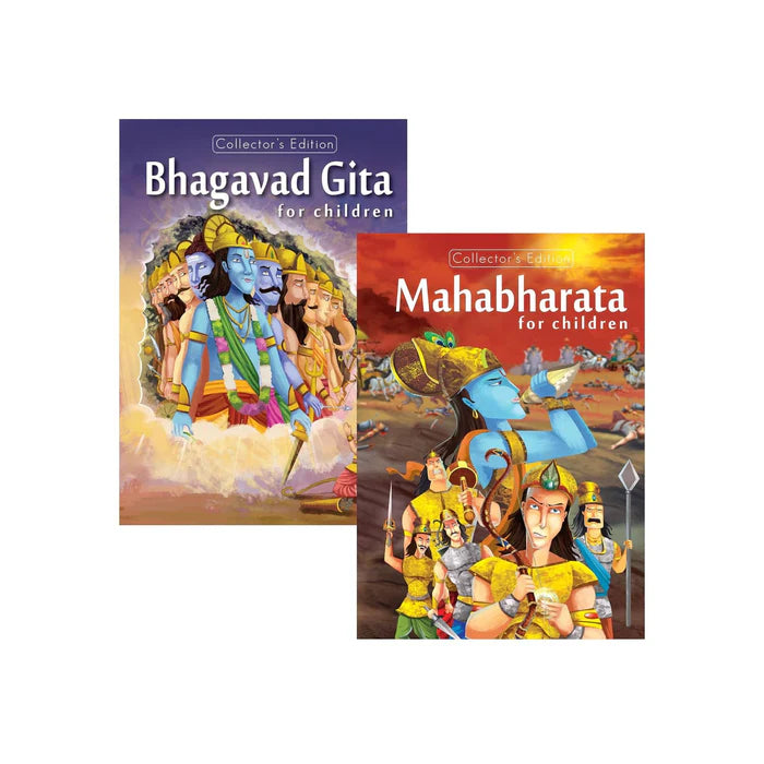 Pegasus Religious Books Set of 2- Shrimad Bhagavad Gita & Mahabharata for Children - Retail Maharaj