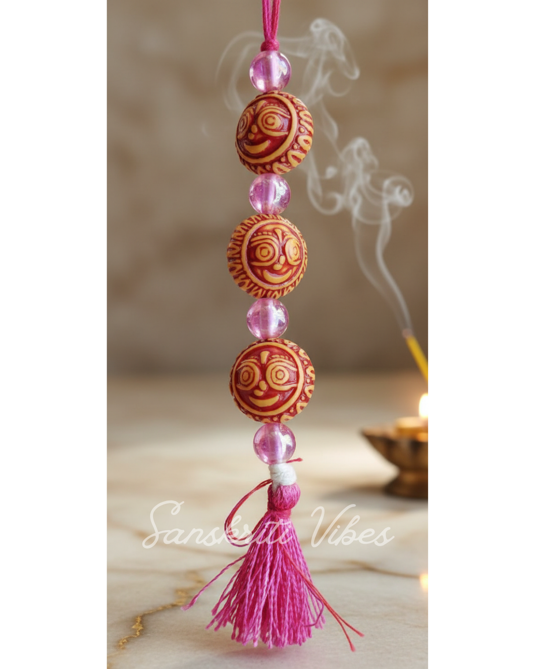 Jagannath Face Counter Beads – 20-Bead Sakshi Mala for Shri Jagannath Ji Devotion and Japa