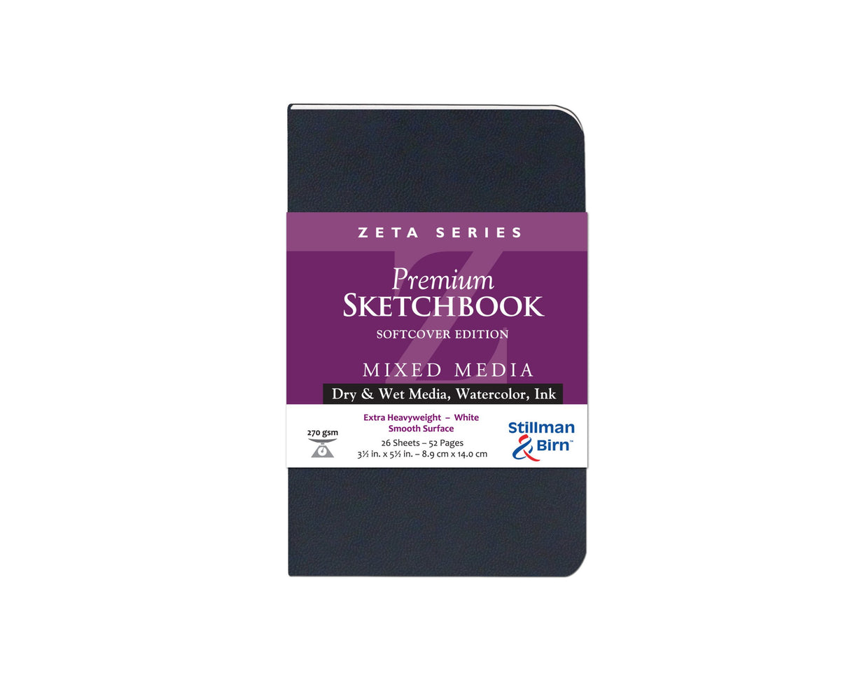 Stillman Birn Zeta Series Extra Heavyweight Smooth Paper Sketchbook Open Stock