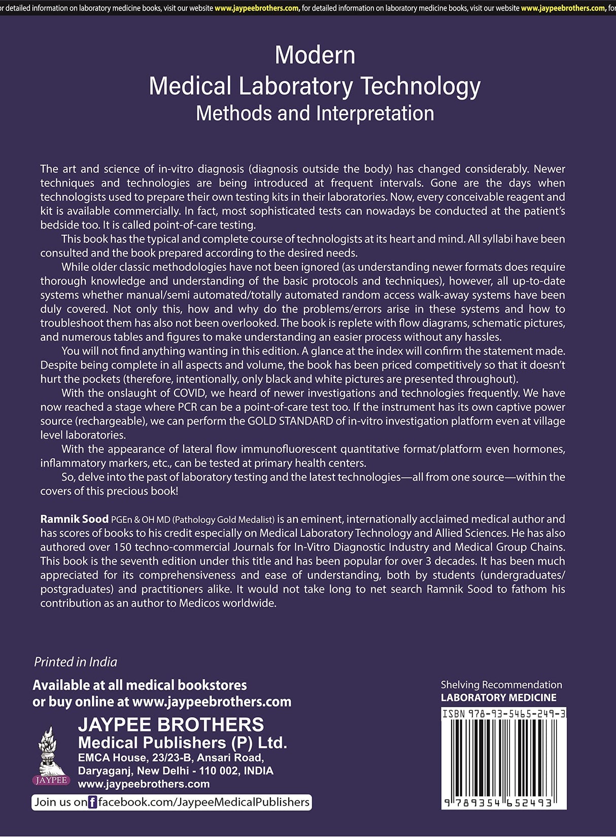 MODERN MEDICAL LABORATORY TECHNOLOGY: METHODS AND INTERPRETATION