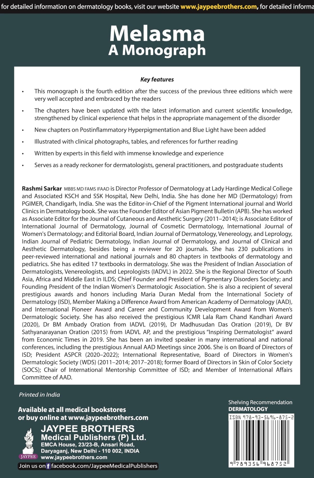 MELASMA: A MONOGRAPH