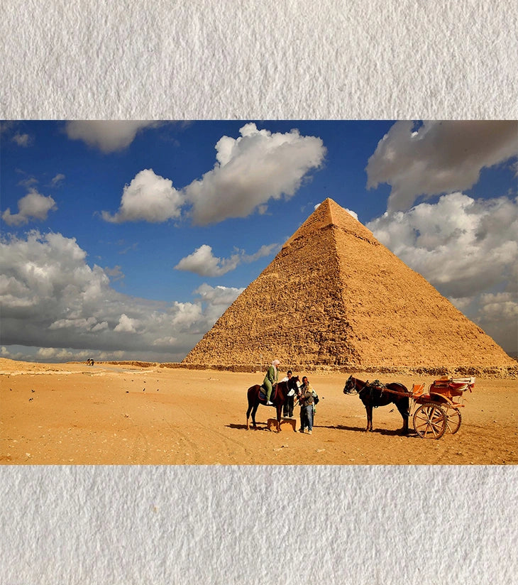 Golden Heritage – Pyramid of Giza, Cairo – Fine Art Photograph by Sayantan Sengupta - Retail Maharaj