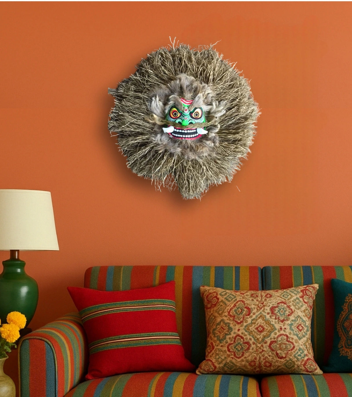 Purulia Chhau Mask – Jungle Demon (Ban Bhoot) | Handcrafted Tribal Wall Art from Bengal - Retail Maharaj