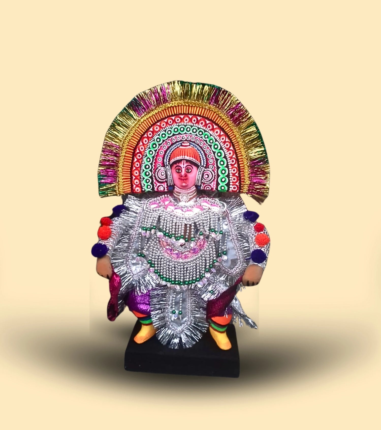 Purulia Chhau Figurine – Heroic Prince Avatar | Handcrafted Folk Art from Bengal - Retail Maharaj