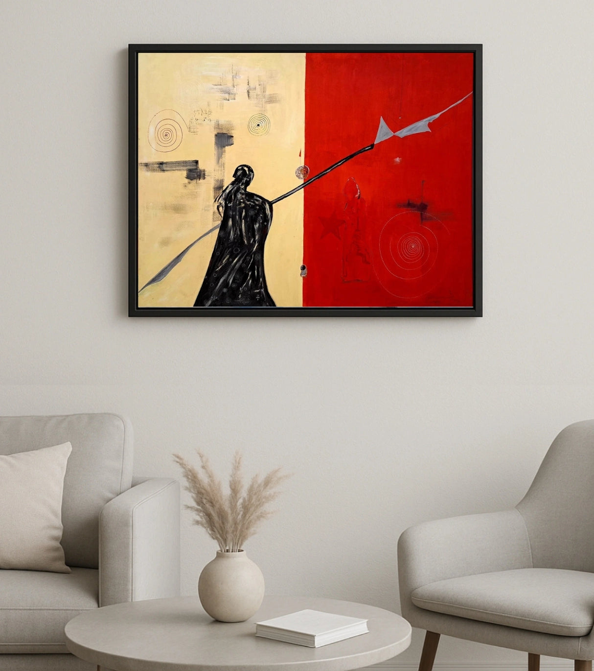 ‘Abstract Me’ by Debajyoti Roy – The Clone Within Series, 2022, Acrylic & Mixed Media on Canvas - Retail Maharaj