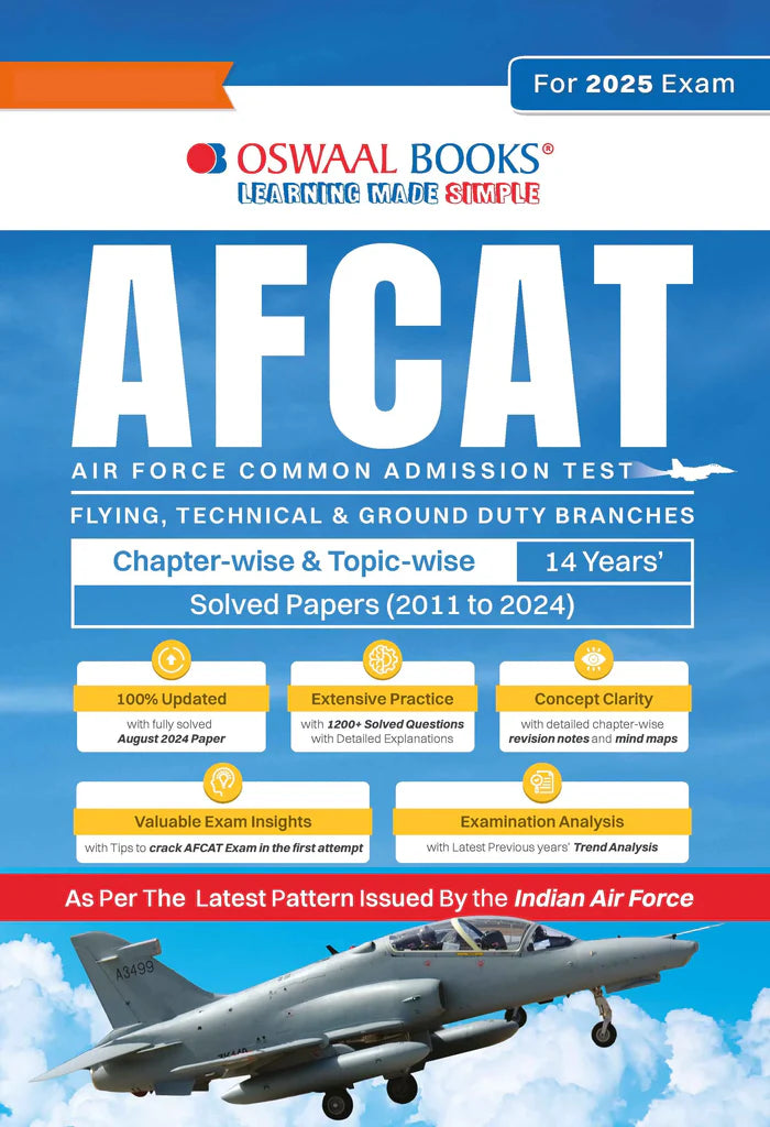 AFCAT 14 Years Chapter-wise & Topic-wise Solved Papers 2011 to 2024 for 2025 Exam - Retail Maharaj