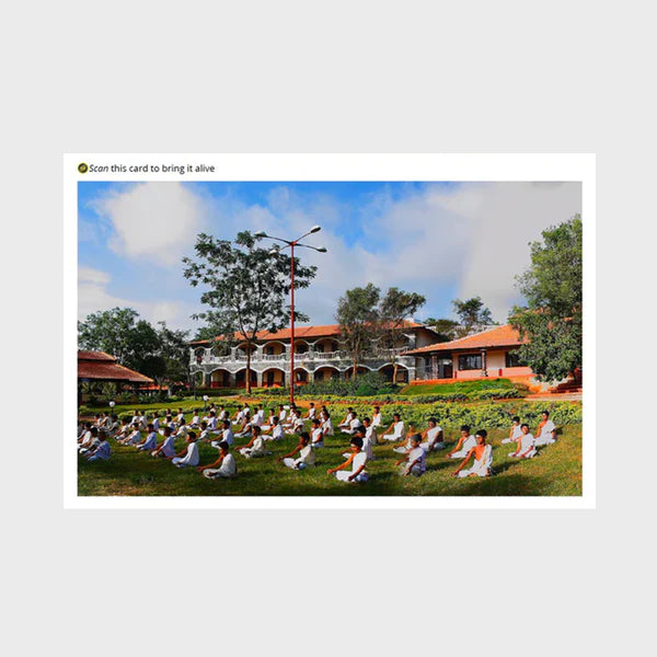 Augmented Reality Post Cards (Set of Five) – Experience the Art of Living Ashram in AR - Retail Maharaj