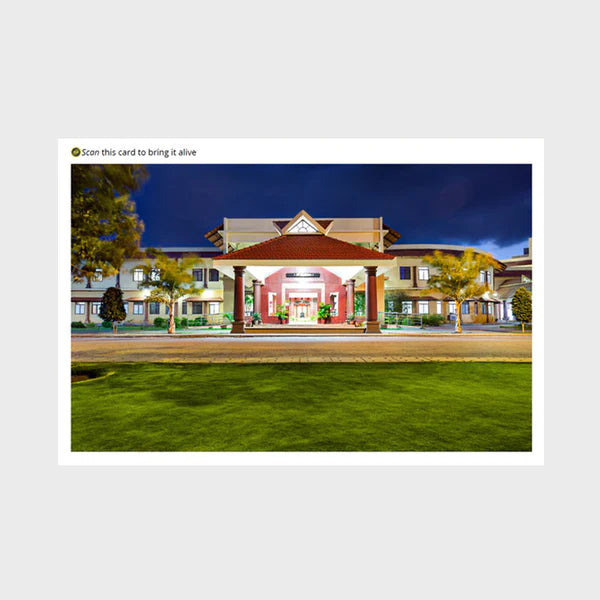 Augmented Reality Post Cards (Set of Five) – Experience the Art of Living Ashram in AR - Retail Maharaj