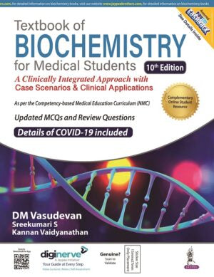 Textbook Of Biochemistry For Medical Students 10th/2023 By DM Vasudevan - Retail Maharaj