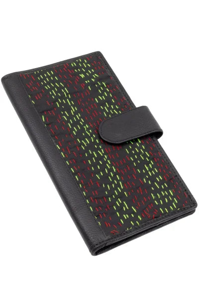 Leather File Cover with Kantha Work - Retail Maharaj