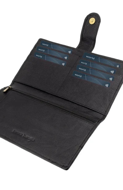 Leather File Cover with Kantha Work - Retail Maharaj