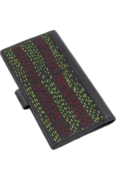 Leather File Cover with Kantha Work - Retail Maharaj