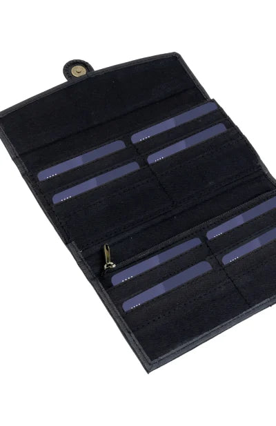 Leather Ladies Purse with Bamboo Work - Retail Maharaj