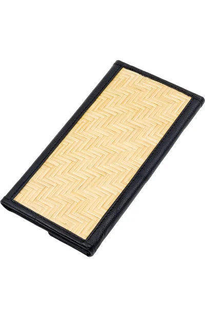 Leather Ladies Purse with Bamboo Work - Retail Maharaj