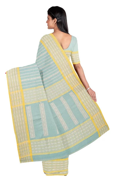 Tangail Mercerized Cotton Saree – Sea Green - Retail Maharaj