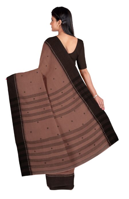 Begumpuri Cotton Saree – Brown - Retail Maharaj