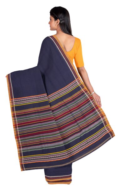 Tangail Cotton Saree – Blue - Retail Maharaj