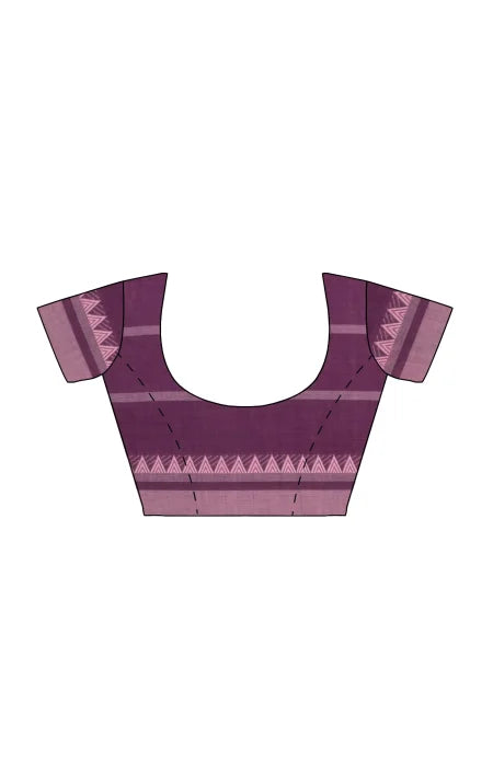 Tangail Cotton Saree – Magenta - Retail Maharaj