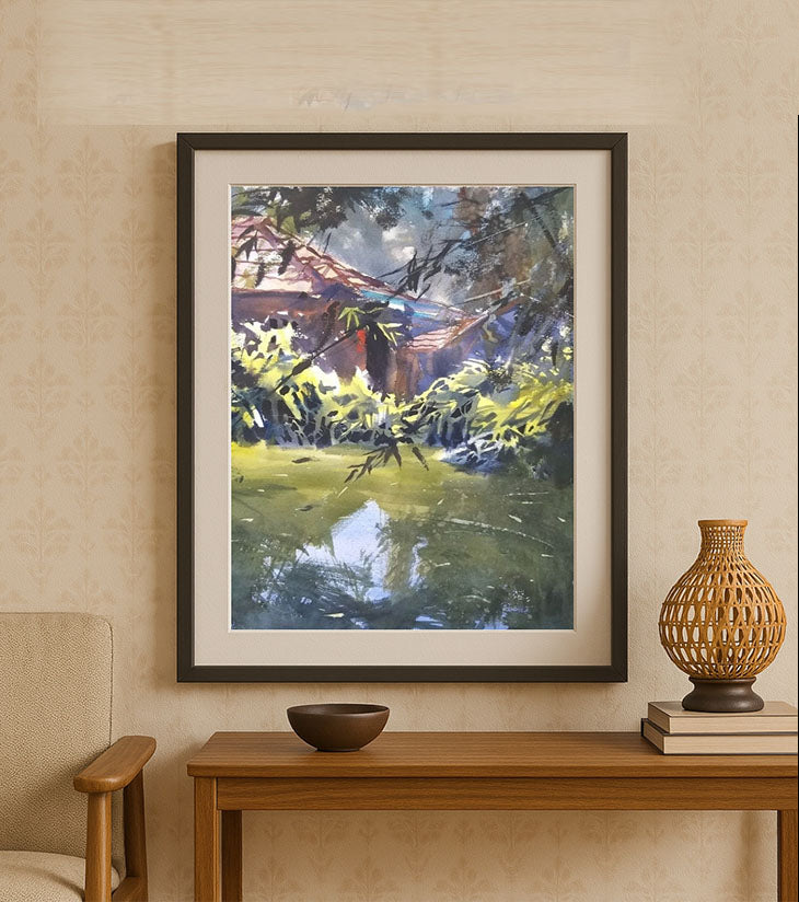 Banglar Doba – A4 Watercolor Painting by Ranjan Kurmi - Retail Maharaj