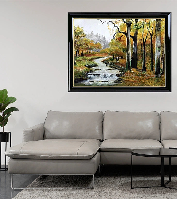“Whispers of the Woods” – Handcrafted Oil Painting by Rakhi Mukherjee - Retail Maharaj