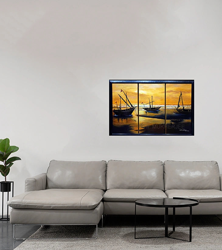 Hymne to the Sea – Handcrafted Oil Painting on Canvas - Retail Maharaj