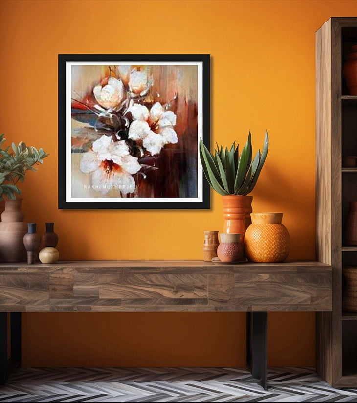 Blossom Whisper – Handcrafted Acrylic Painting on Canvas - Retail Maharaj