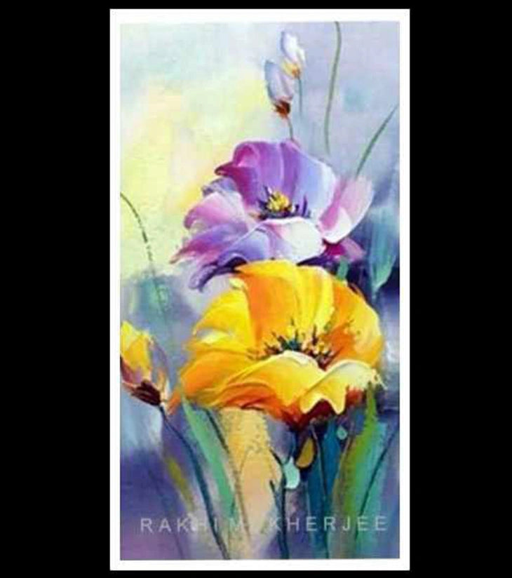 Floral Whispers – Handcrafted Acrylic Painting on Canvas - Retail Maharaj