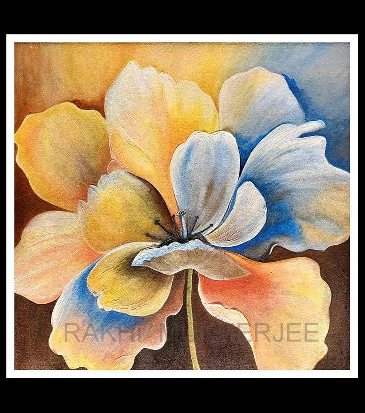 Petal Radiance – Handcrafted Acrylic Painting on Canvas - Retail Maharaj