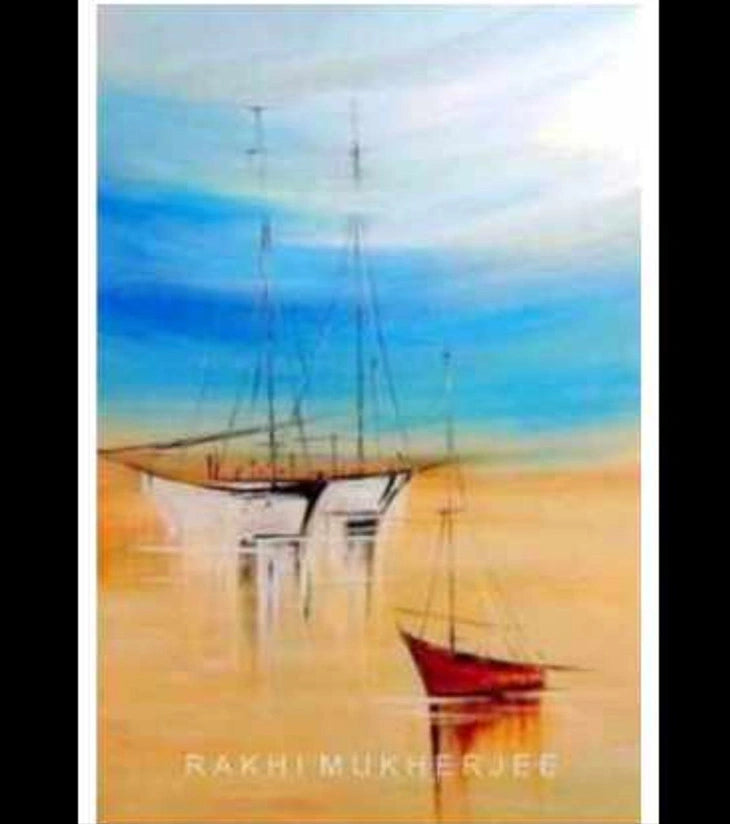 Hymne to the Sea – Handcrafted Acrylic Painting on Canvas - Retail Maharaj