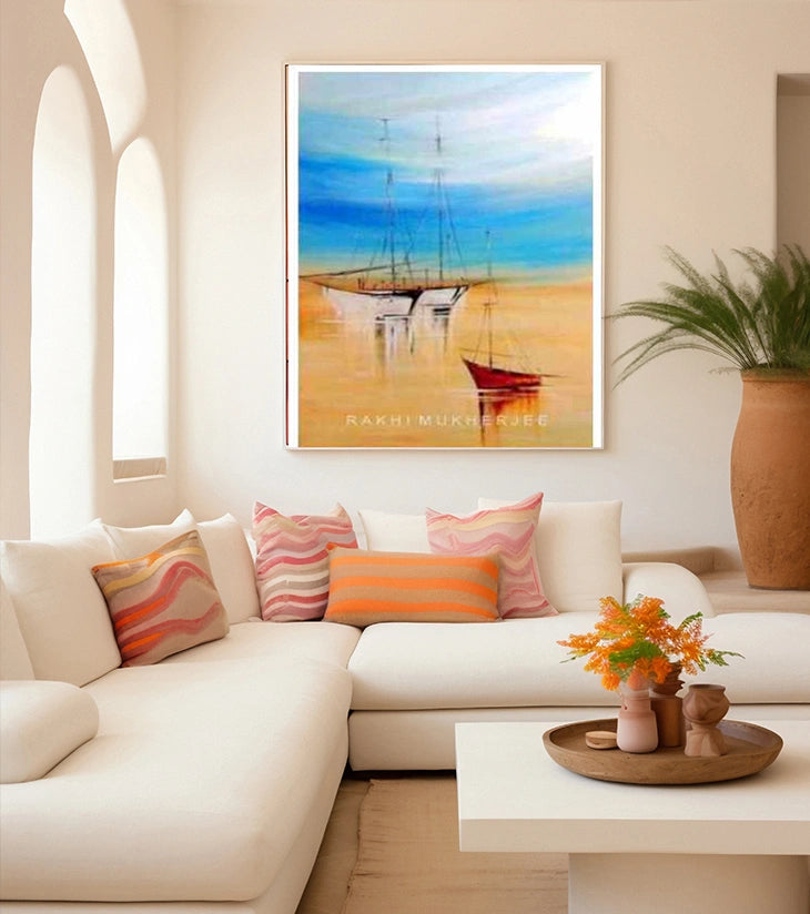 Hymne to the Sea – Handcrafted Acrylic Painting on Canvas - Retail Maharaj