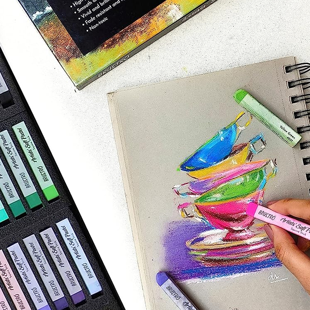 Brustro Artists Soft Pastel Colour Set for Drawing and Painting