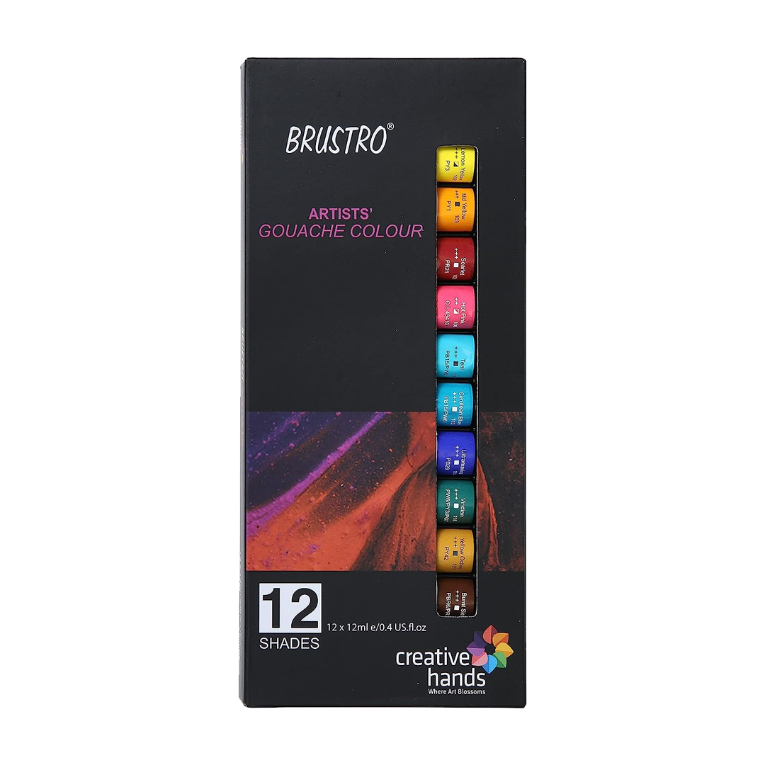 Brustro Artists Gouache Colour Set of 12 & 24