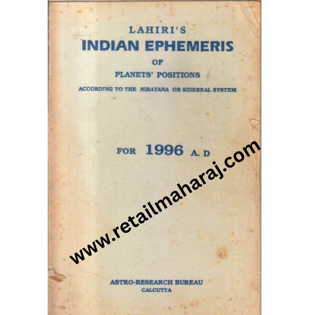 indian ephemeris of planets positions for 1996 A D - Retail Maharaj