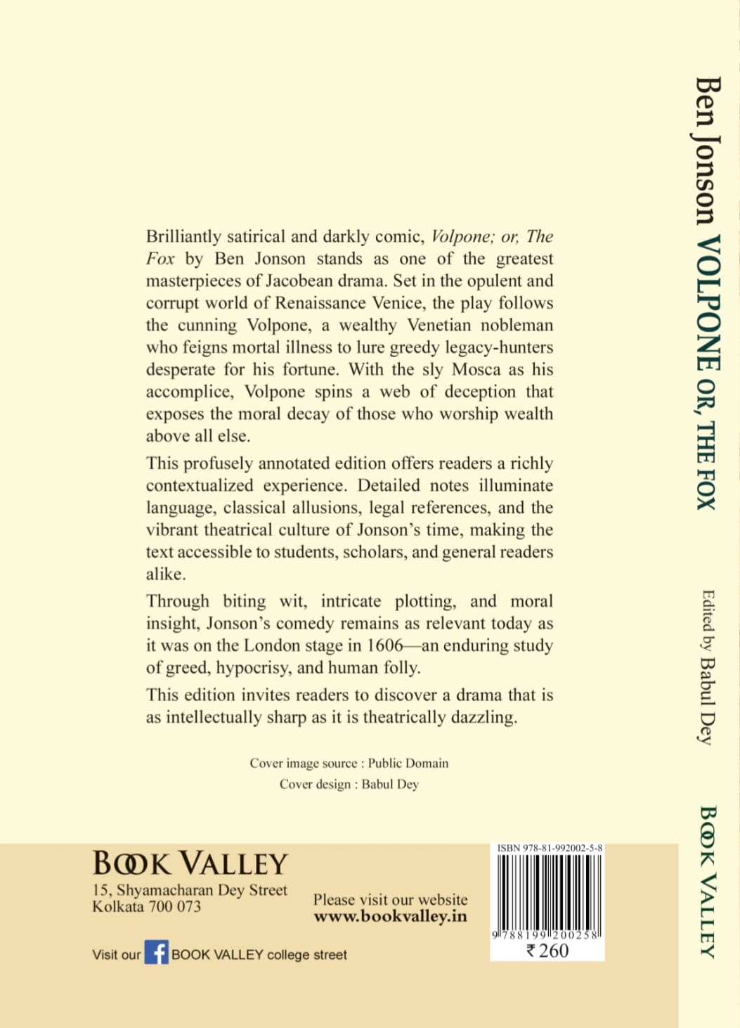 Ben Jonson VOLPONE OR,THE FOX (English Version)