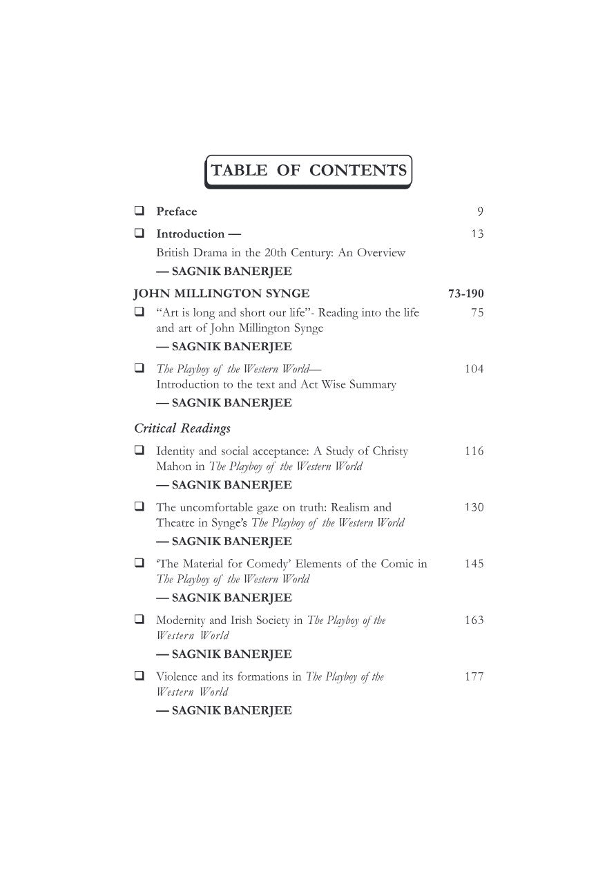 Twentieth Century British Drama: A Selection, Synge-Eliot-Bond-Churchill (English Version) - Retail Maharaj