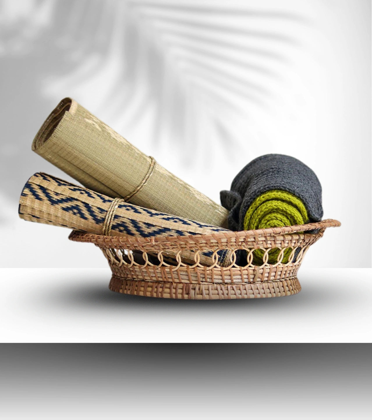Cane Woven Oval Basket | Handwoven Cane Storage Solution - Retail Maharaj