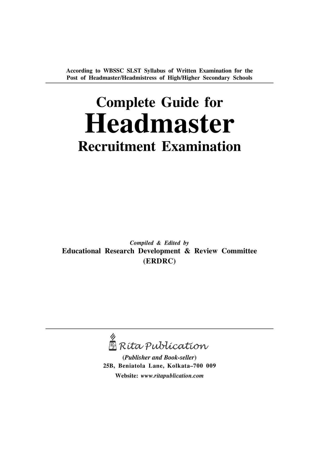 Complete Guide for Headmaster Recruitment Examination (English Version) - Retail Maharaj