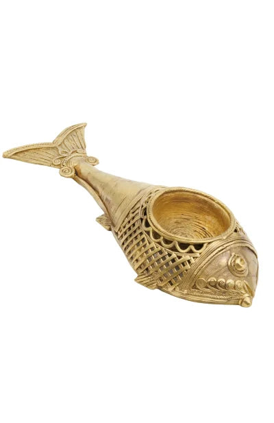 Dokra Candle Stand – Fish - Retail Maharaj